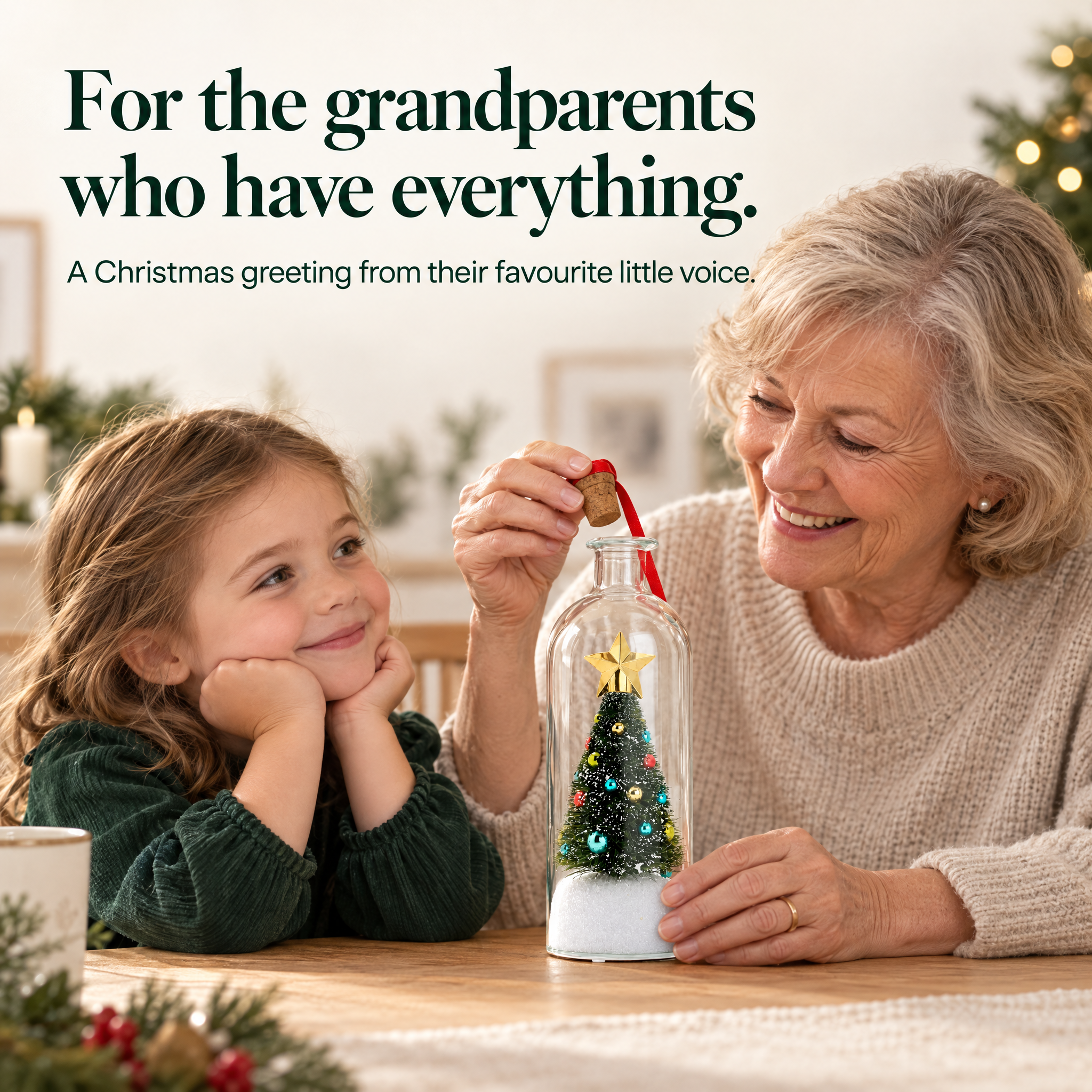 Christmas in Your Voice™ — Recordable Message in a Bottle