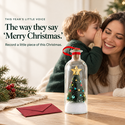 Christmas in Your Voice™ — Recordable Message in a Bottle