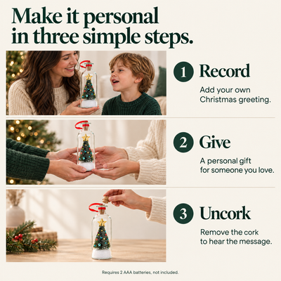 Christmas in Your Voice™ — Recordable Message in a Bottle