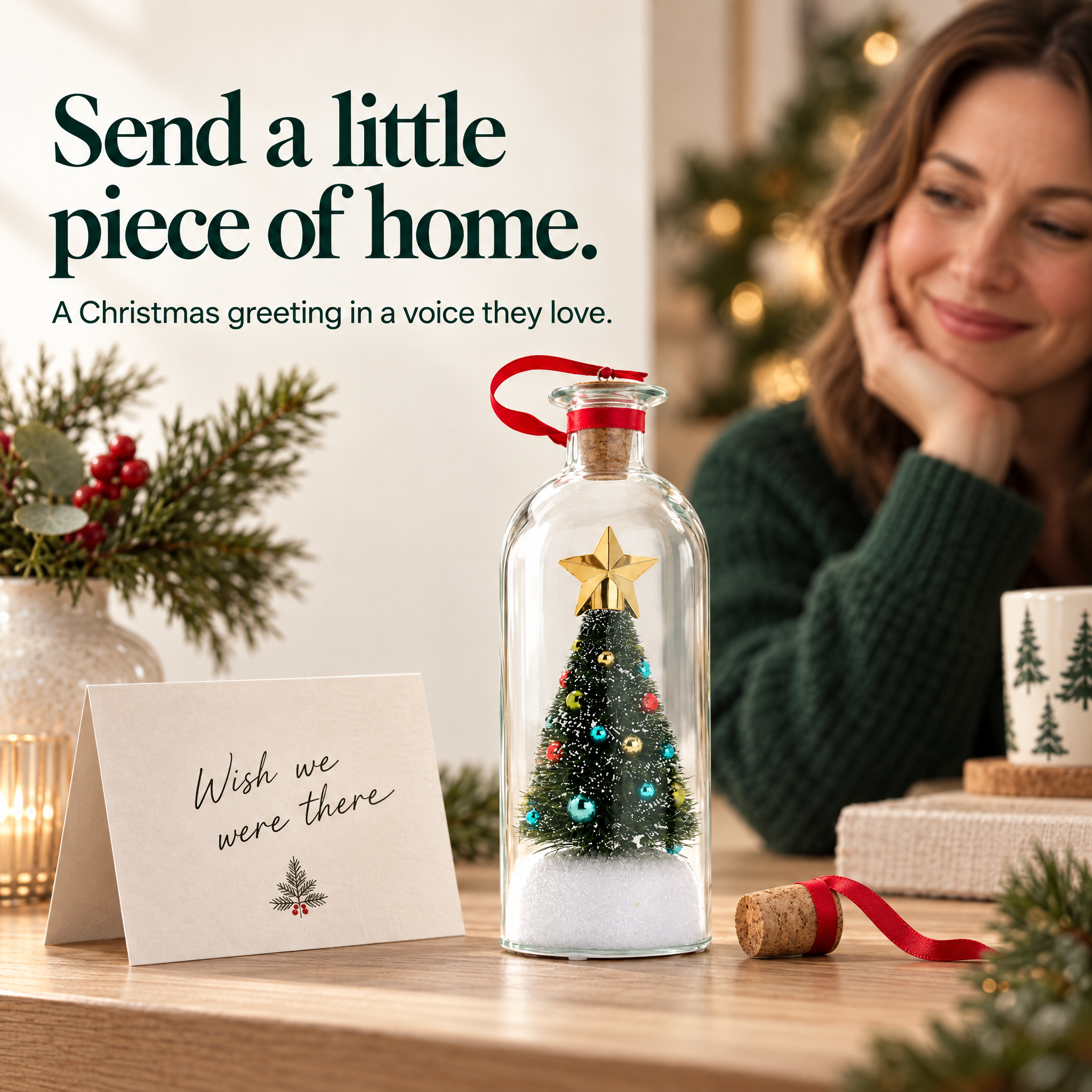 Christmas in Your Voice™ — Recordable Message in a Bottle
